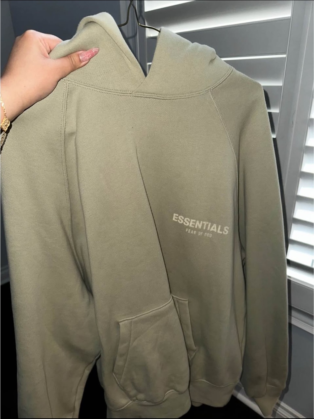 Fear of god essentials hoodie size small